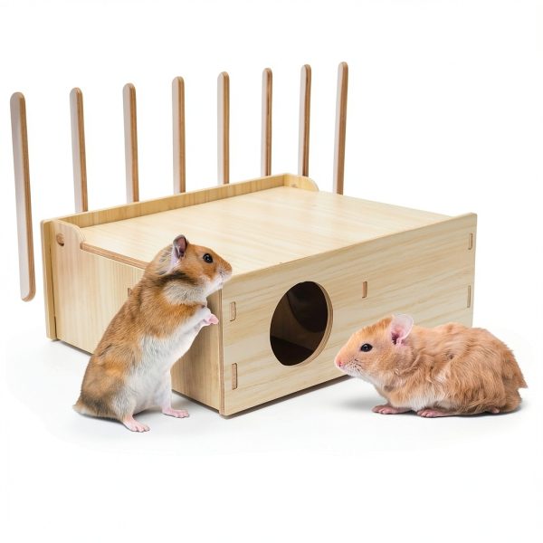 Kcrygogo Wooden Hamster Play Tunnel Flip Cover Design-1