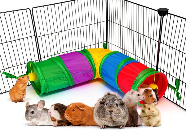 YUEPET Small Animal Tube Foldable Tunnel Pet Hideout-0