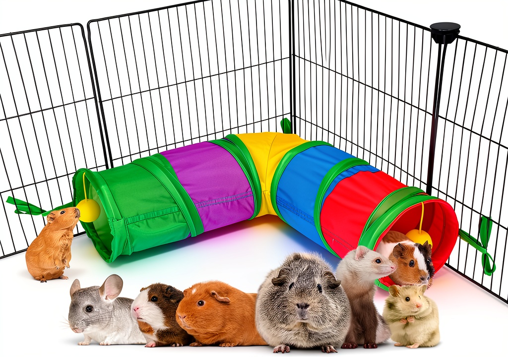 'YUEPET small animal tube setup in a pet cage'
