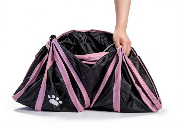 Feesok Cat Tunnel 3 Way Pink Pet Toy for Small Animals-3