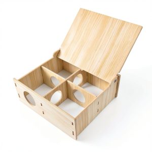 Xiylon Hamster Hideout Multi Chamber Wooden Pet Tunnel-0