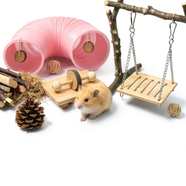 Matafat Small Animal Toys Natural Chew Tunnels Set-3