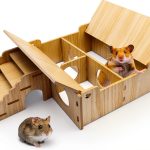 Hamiledyi Wooden Hamster Hideout Multi Chamber Flip Top-0