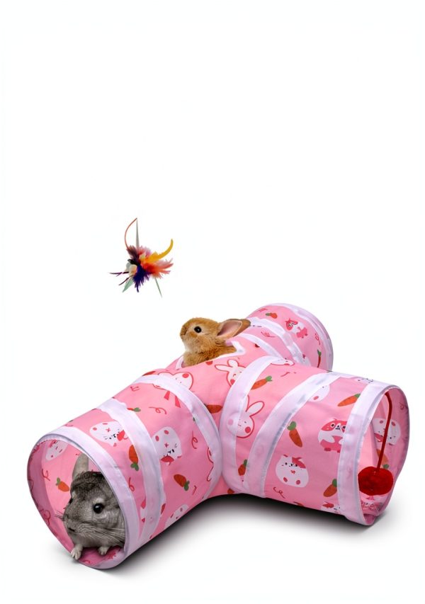 Bissap Rabbit Tunnel Small Animal Toy Durable Collapsible-4