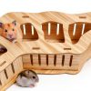 AccEncyc Hamster Hideout Wooden Climbing Tunnel Small Pet-4