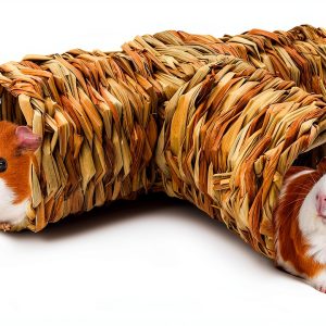 BWOGUE Natural Grass Pet Tunnel for Small Animals Play-0