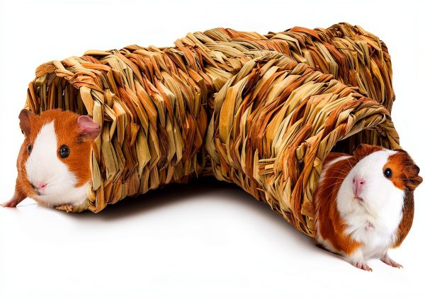 BWOGUE Natural Grass Pet Tunnel for Small Animals Play-0