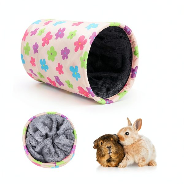 Glittme Small Animal Tunnel Canvas Plush Foldable Pet-5
