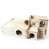 Xiylon Hamster Hideout Multi Chamber Wooden Pet Tunnel-6