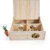 Xiylon Hamster Hideout Multi Chamber Wooden Pet Tunnel-7