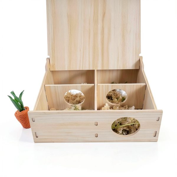 Xiylon Hamster Hideout Multi Chamber Wooden Pet Tunnel-7