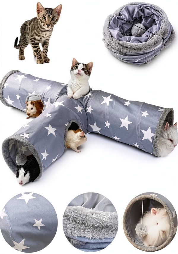 JanYoo Small Animal Tunnel Cotton Blend Hideout Guinea Pigs-0