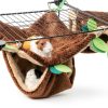 PAWNISAW Small Animal Hammock Tunnel Fleece Bedding-4