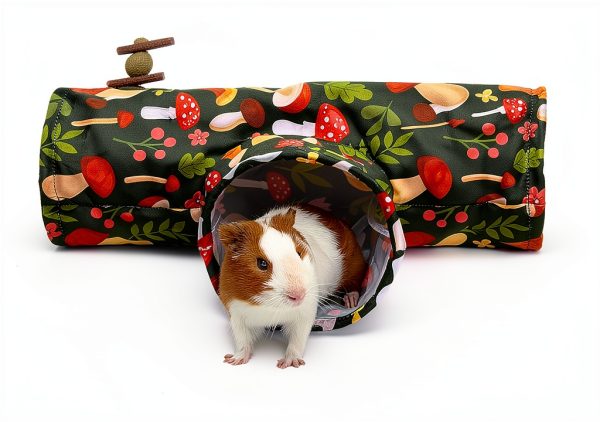 Bienbee 3 Way Guinea Pig Tunnel Foldable Washable Pet Toy-4
