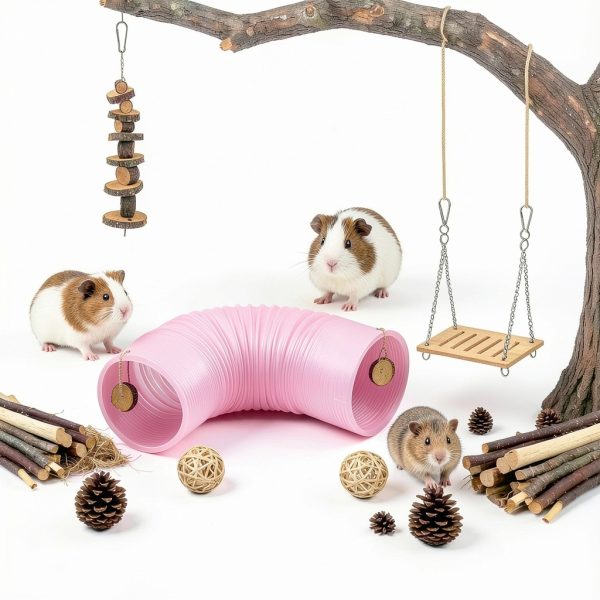 Matafat Small Animal Toys Natural Chew Tunnels Set-6