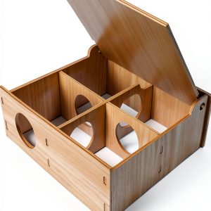 Kcrygogo Wooden Hamster Play Tunnel Flip Cover Design-0