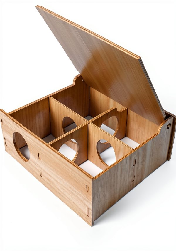 Kcrygogo Wooden Hamster Play Tunnel Flip Cover Design-0