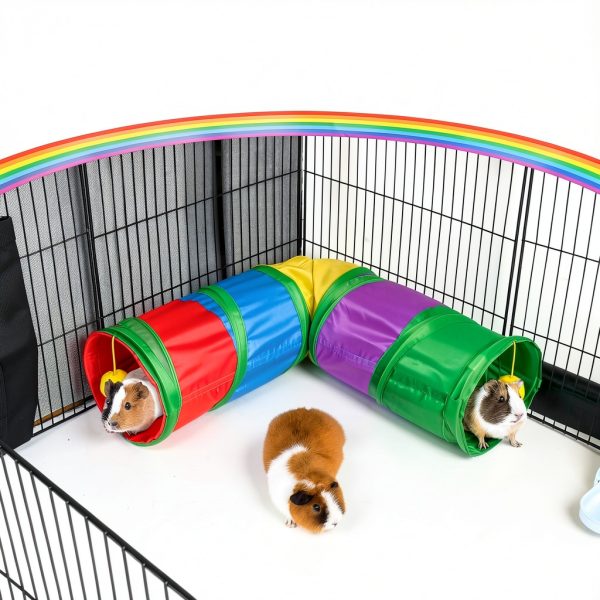 YUEPET Small Animal Tube Foldable Tunnel Pet Hideout-5