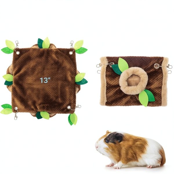 PAWNISAW Small Animal Hammock Tunnel Fleece Bedding-1