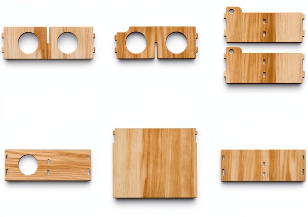 Xiylon Hamster Hideout Multi Chamber Wooden Pet Tunnel-3