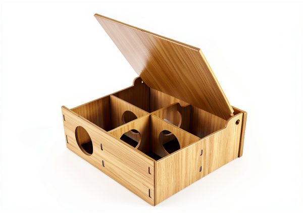Kcrygogo Wooden Hamster Play Tunnel Flip Cover Design-2