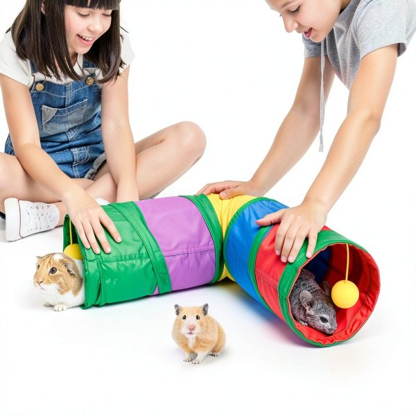 YUEPET Small Animal Tube Foldable Tunnel Pet Hideout-6