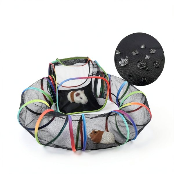 TIKIWIK Guinea Pig Playpen with Long Tunnel Exercise-3