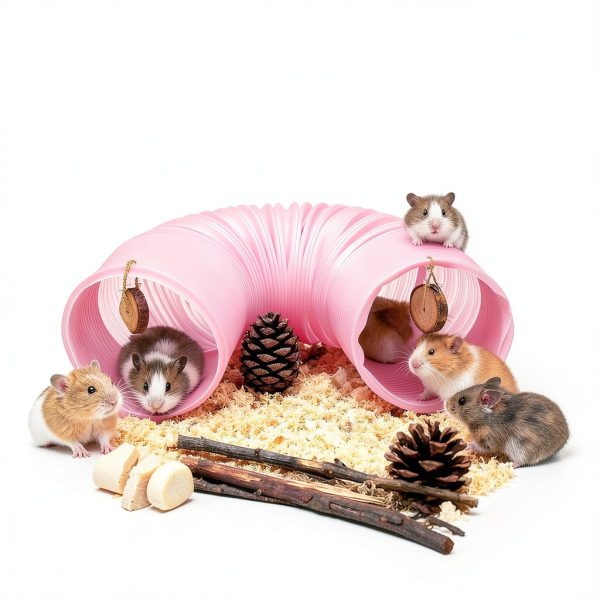 Matafat Small Animal Toys Natural Chew Tunnels Set-5