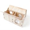 Hamiledyi Wooden Hamster Hideout Multi Chamber Flip Top-3