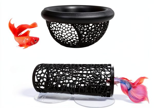 YOSMAKIY Aquarium Hammock Tunnel Set Small Fish Toys-0