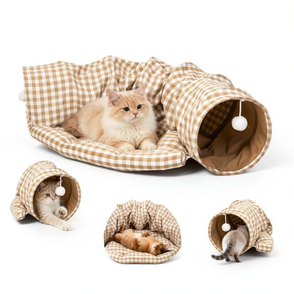 Greatbond Rabbit Tunnel Bed Collapsible Pet Play Tube-4