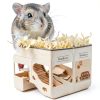 Seenelling Wooden Hamster Hideout Tunnel Natural Safe Small-3