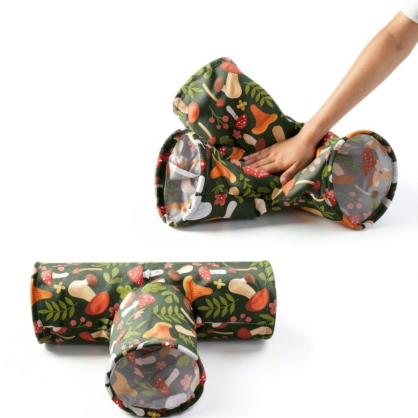 Bienbee 3 Way Guinea Pig Tunnel Foldable Washable Pet Toy-3