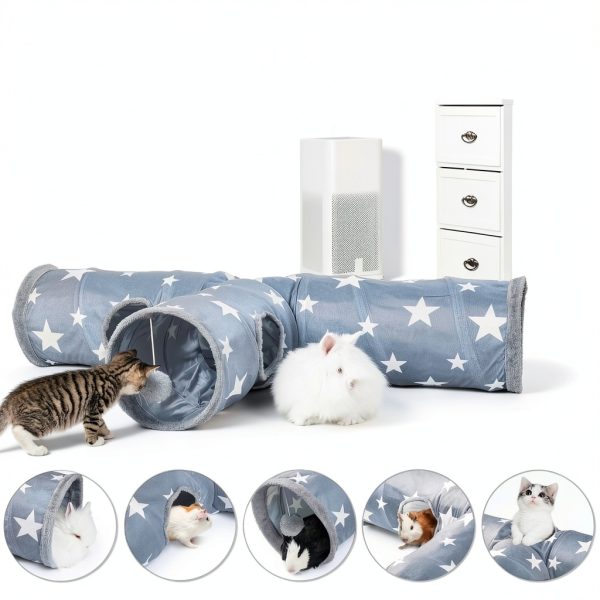 JanYoo Small Animal Tunnel Cotton Blend Hideout Guinea Pigs-2