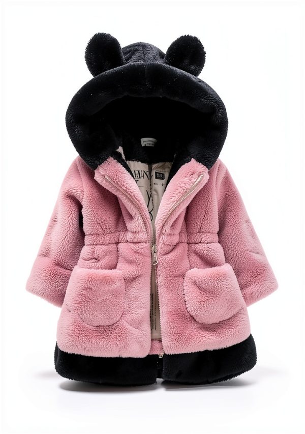 Pink Baby Girl Faux Fur Jacket by Luvable-2