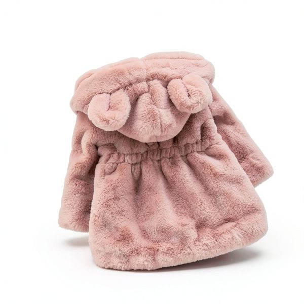 Pink Baby Girl Faux Fur Jacket by Luvable-3