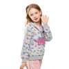 DDSOL Girls Cotton Hoodie Heart Design Zip Up-1