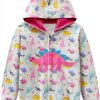 DDSOL Girls Cotton Hoodie Heart Design Zip Up-0