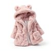 Pink Baby Girl Faux Fur Jacket by Luvable-4