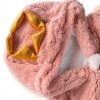 CozyKids Kids Hooded Winter Cape Soft Faux Fur Lining Blue Dinosaur-7