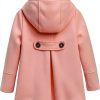 Girls Wool Coat KidStyle Soft Wool Polyester with Hood and Pockets-2