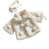 LXXIASHI Baby Girl Winter Fur Coat Pearl Lapel Jacket 0-6M to 2-4T-5