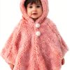 CozyKids Kids Hooded Winter Cape Soft Faux Fur Lining Blue Dinosaur-0