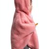 CozyKids Kids Hooded Winter Cape Soft Faux Fur Lining Blue Dinosaur-3