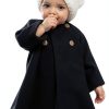 Cotton Blend Baby Girls Coat X115 Button Cardigan 0-6M-2-3Y-0