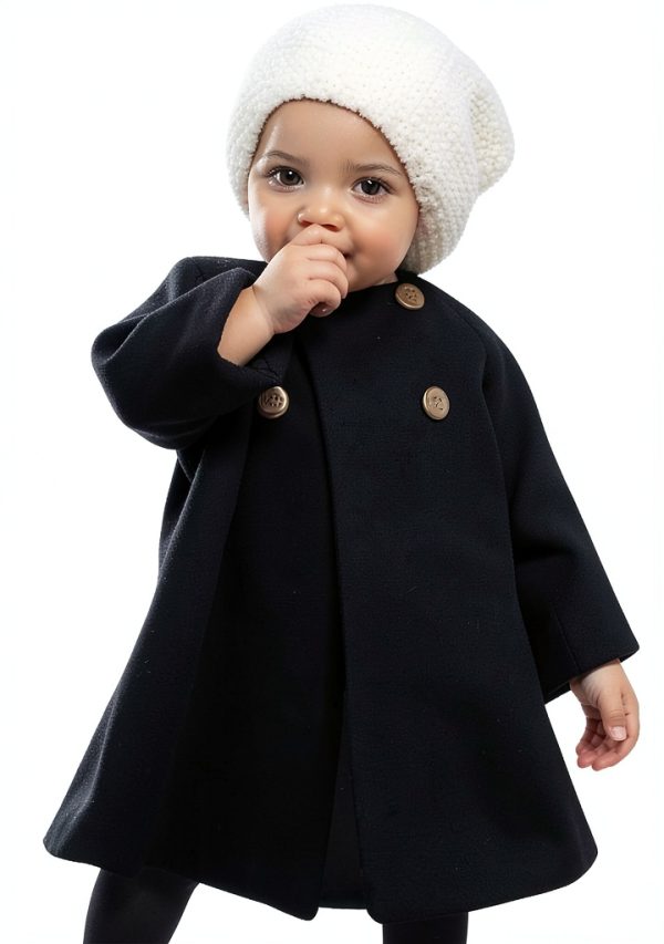 Cotton Blend Baby Girls Coat X115 Button Cardigan 0-6M-2-3Y-0