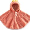 CozyKids Kids Hooded Winter Cape Soft Faux Fur Lining Blue Dinosaur-1