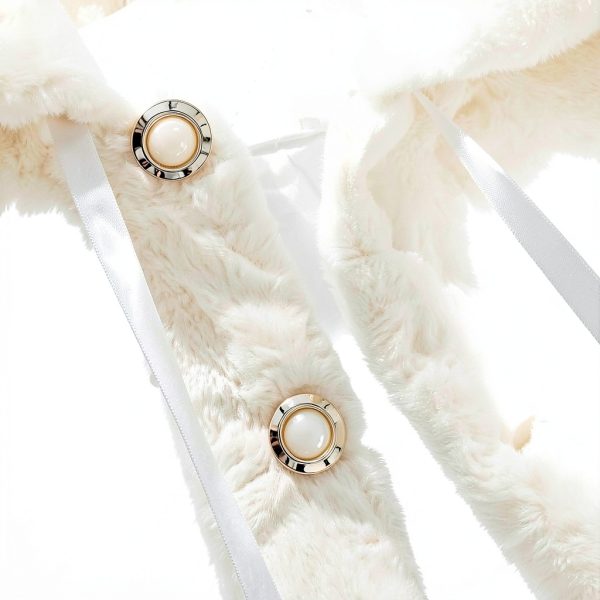 LXXIASHI Baby Girl Winter Fur Coat Pearl Lapel Jacket 0-6M to 2-4T-3