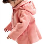 Girls Wool Coat KidStyle Soft Wool Polyester with Hood and Pockets-0