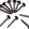 dophee 100Pcs Black Upholstery Nails Tacks Round Head Metal 5x17mm-3